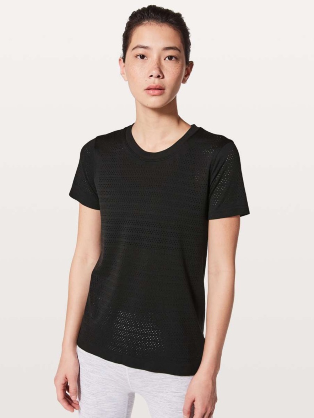 Lululemon Breeze By Short Sleeve *Squad Stripe - Black / Black - Silverescent